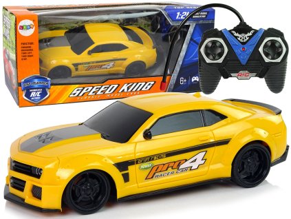Sportovní RC Auto 1:24 Žluté Závodní Tintovaná Skla