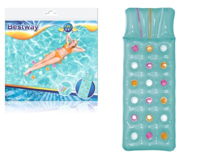 Nafukovací plavecká matrace Bestway 188x71 cm s polštářem, modrá