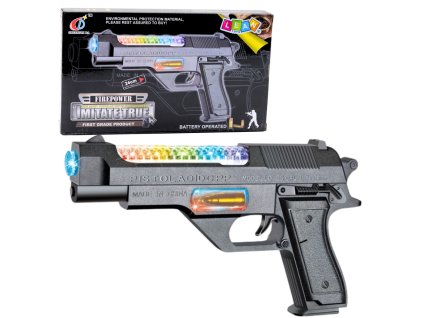 Barevná Bateriová Pistole se Světly a Zvuky 24cm
