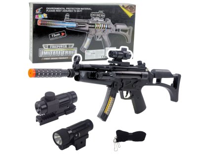 Dětská Zvukově Světelná Hračka Puška 73 cm