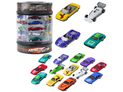 Kolekce 25 Autíček - Klasické a Sportovní Modely 1:64 v Tubě, Pro Milovníky od 3 Let