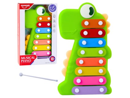 Dětské hudební dinosaurí cimbálky pro kreativitu - 8 tónů