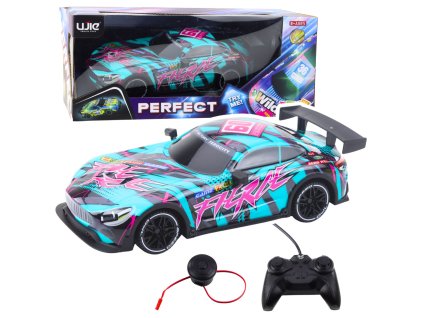 pol pl Samochod Wyscigowy Zdalnie Sterowane RC Podswietlana Karoseria Turkusowy 23067 1