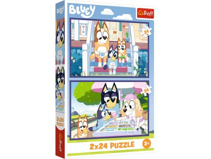 Puzzle - 2x24 - Veselá Bluey - BBC Bluey Trefl 34446