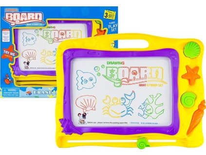 Magnetická kreslicí tabule Mořská + 3 pečetidla Barevné pozadí