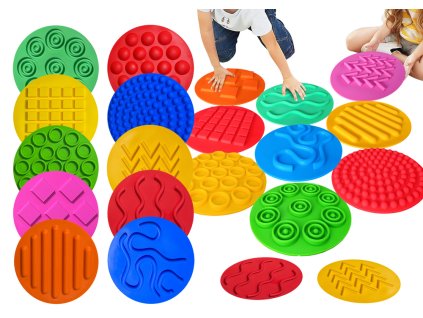 Silikonové Senzorické Disky Barevné Cesty Senzorická Stezka 20 Ks