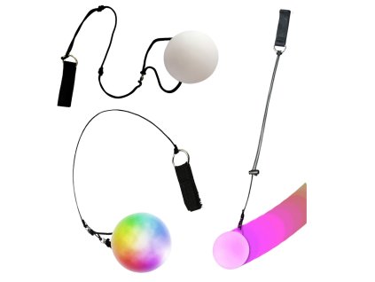 Dvojbarevná LED Světelná Otočná Kulička pro Žonglování