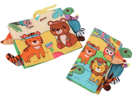 Měkká Vzdělávací Šustící Kniha Zvířata Džungle