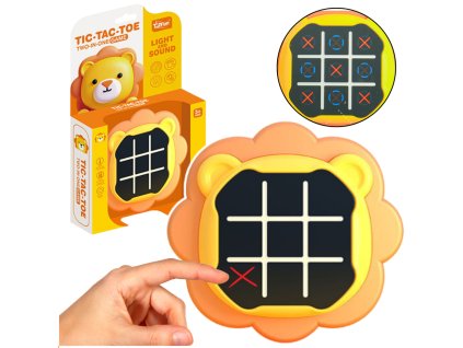 Elektronická Hra 3v1 Piškvorky Memory Lev Oranžový