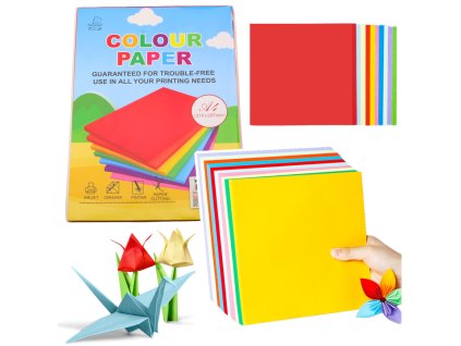 Dekorační Barevný Papír A4 pro Tisk a Ruční Práce 100ks