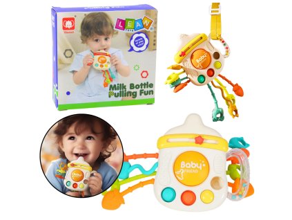 pol pl Zabawka Sensoryczna Gryzak Grzechotka Dla Malucha Butelka 3W1 22647 2