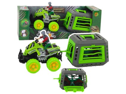 Sada Čtyřkolka S Jezdcem Klec S Dinosaurem Pterodaktyl