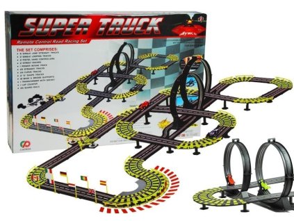 Závodní Dráha 11 Metrů + 2 Auta Napájecí Adaptér