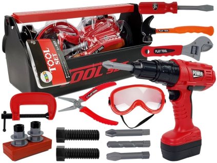 Sada Nářadí Pro Kutily Kufřík Vrtačka Kladivo