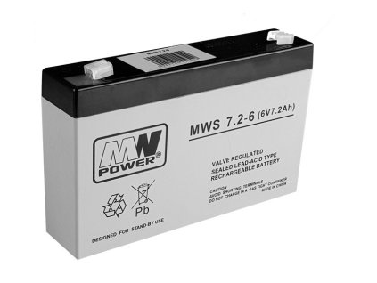 Gelová AGM Baterie pro Autíčko na Akumulátor 6V7.2Ah