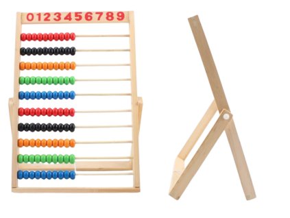 Školní Dřevěné Počítadlo Barevné Korálky