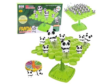 Hra Dovednostní Balance Skákající Pandy Strom 50ks
