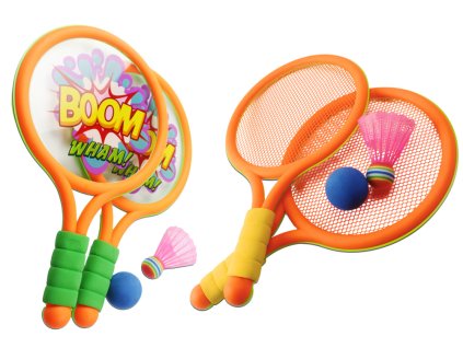 Dětské Badmintonové Rakety s Dinozauřím Motivem Oranžová Zelená