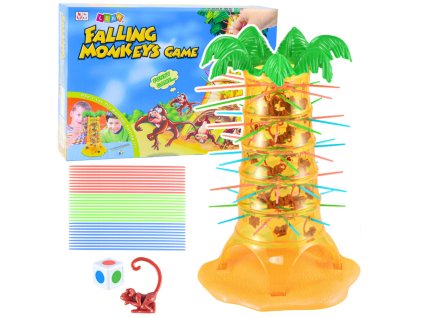 Rodinná dovednostní hra Skákající Spadnoucí Opičky Palma 30cm