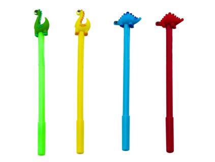 Psací pero s dinosaury Černý inkoust 0.5mm Mix barev Zelená Červená