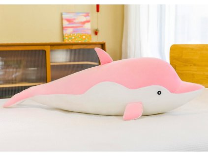 Růžový Plyšový Delfín 70 cm