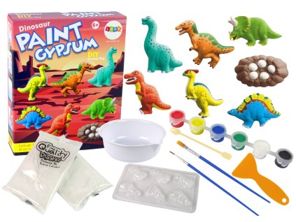 DIY Sada Sádrové Odlitky Malování Barvy Dinosauři