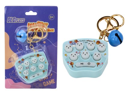 Elektronická Kapesní Hra Klíčenka Pop It Dovednostní Modrá