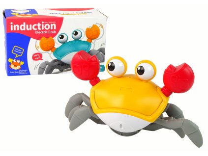 Interaktivní Pohybující se Krab Zvukový Oranžový