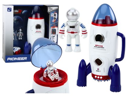 Otevírací Kosmická Raketa Astronauti Kosmické Vozidlo Světla Zvuky