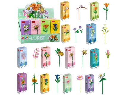 Konstrukční Kostky Dekorativní Květiny 56-245 ks