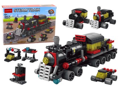 Stavebnice 6v1 Lokomotiva 118ks