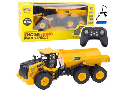 RC sklápěč Transporter na dálkové ovládání 9CH 2.4G Zvukové efekty Žlutý