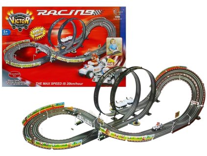 Dálkově ovládaná autodráha 452cm + 2 RC Vozy Mario 20km/h