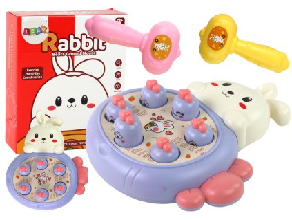 Hra Králík K Zbíjení Mrkví Zručnostní Whac-A-Mole Fialová