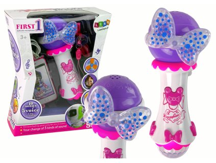 Bajkový Mikrofon pro Děti Karaoke MP3 Mašle Reproduktor