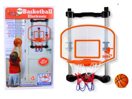 Domácí Basketbalový Koš Nastavitelný s Míčem a Pumpičkou