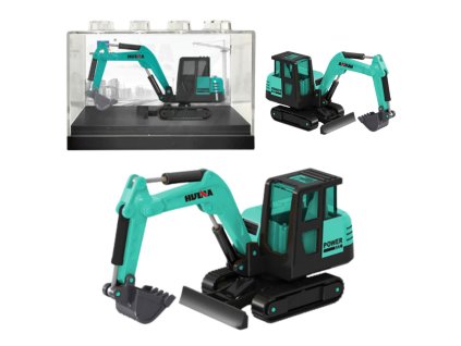 Kovový Model Pásového Rypadla Huina Zelený 1:80