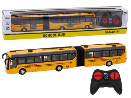 Dálkově ovládaný školní autobus RC 1:32 žlutý