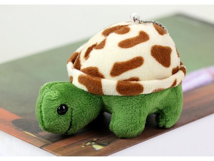 Plyšová Želva 10 cm Hnědá Klíčenka Maskot