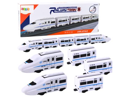 Interaktivní Vlaková Sada s Vagony, Zvuky a Světly, Bílá 62cm