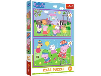 Puzzle - 2x24 - Peppa na hřišti - Peppa Pig 34435