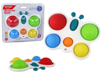 Silikonová Tabule Barevný Motýl Pop It Vzdělávací