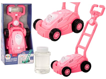 Růžová bublineková sekačka s rukojetí pro děti