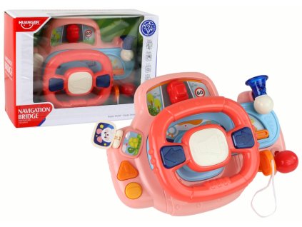 Interaktivní Růžový Volant Simulátor Jízdy Multifunkční