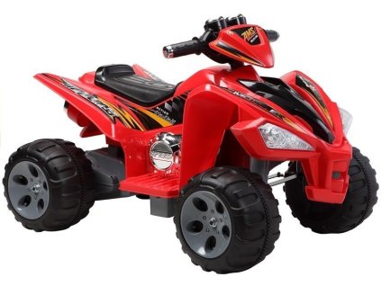 Červená Akumulátorová Čtyřkolka s Velkými Kolami