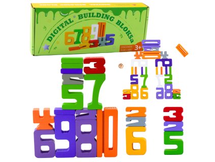 Dřevěné Číslice Učení Matematiky Kostky ke Hře Stavebnice Vzdělávací