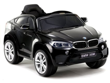 Elektrické auto BMW X6 černé kůže, EVA