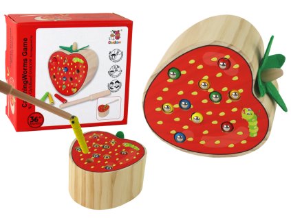 Magnetická Dřevěná Hra Jahoda Chyť Broučka