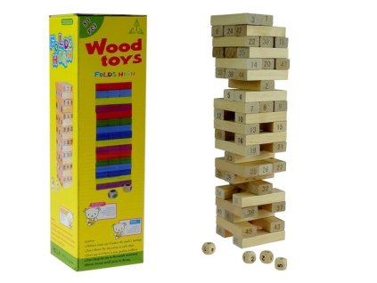 Věžová Dřevěná Hra 48 Kostek