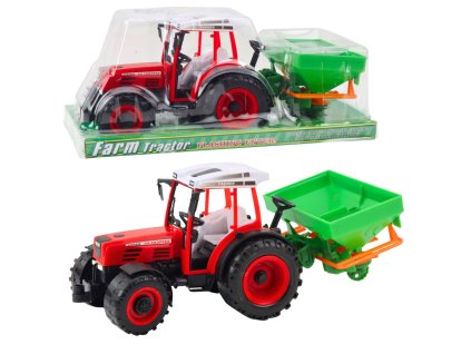 Farmářský Traktor Se Siewnikiem Červený - Realistický Model Pro Děti